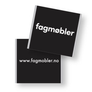FAG-NY LOGO Kvadratsjokolade mørk, 500 stk pr eske, pris per eske