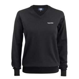 FAG-NY LOGO | Gensar Oakville v-neck | frg 99 svart | dame